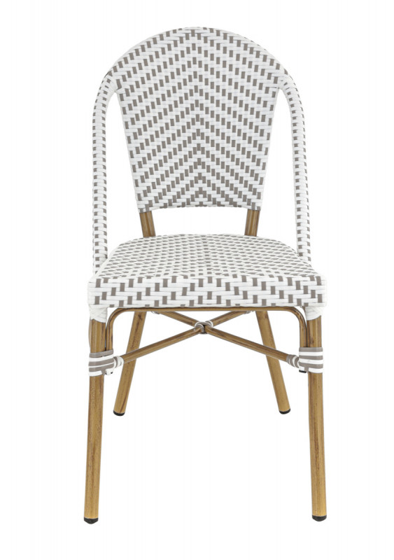 Chaise de terrasse blanc 88x46x57 cm Villette