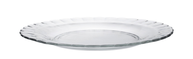 Assiette plate transparent verre trempé Ø 23 cm Picardie Duralex