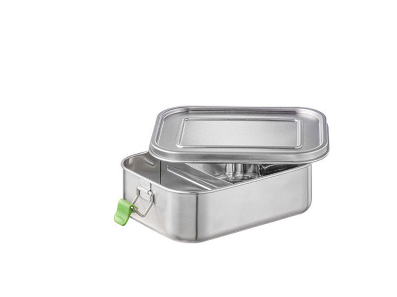 Boite repas avec couvercle et séparateur rectangulaire inox 20,5 cm To Go Aps