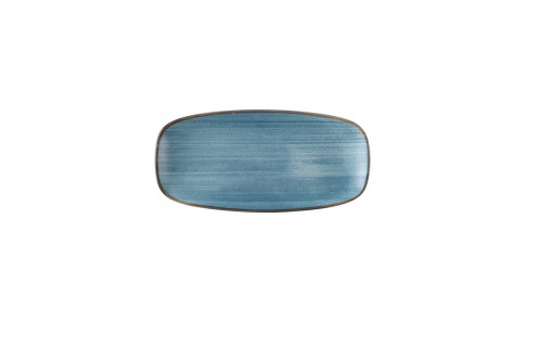 Assiette coupe plate rectangulaire Rustic Teal porcelaine vitrifiée 12,7x26,9 cm Stonecast Raw Churchill