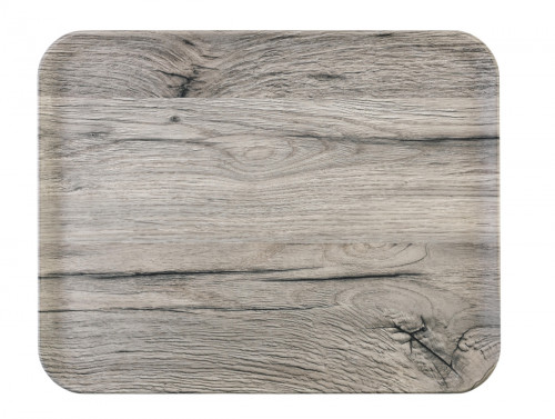 Plateau polyester chêne gris 46x36 cm Profil 2 Platex