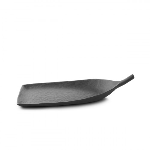 Palette porcelaine culinaire Noir brut 36x21x8,5 cm Yli Revol