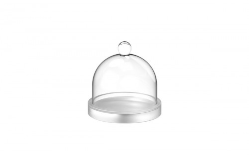 Poduim avec cloche résine Nacryl® blanc Ø 10 cm 11 cm Mealplak Revol
