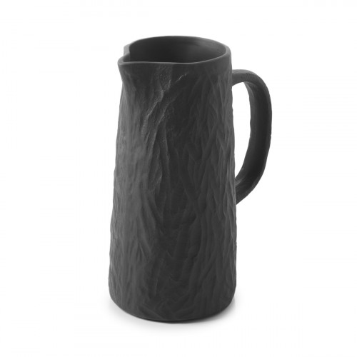 Pichet irrégulier Noir brut porcelaine culinaire 1,2 L Yli Revol