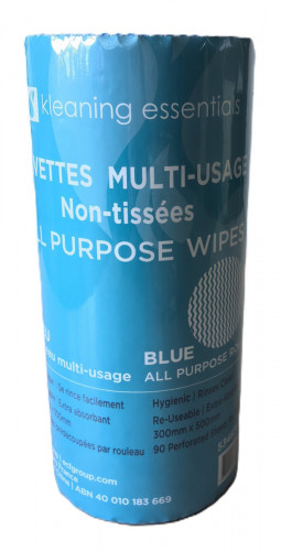 Lavette non tissée bleu viscose 50x30 cm Kleaning Essentials