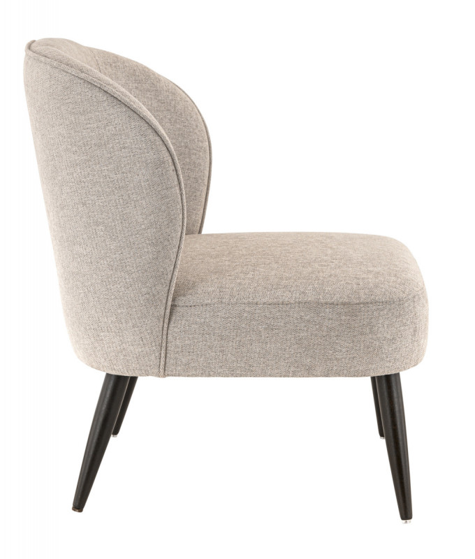 Fauteuil gris 78x70x72 cm Eugenie