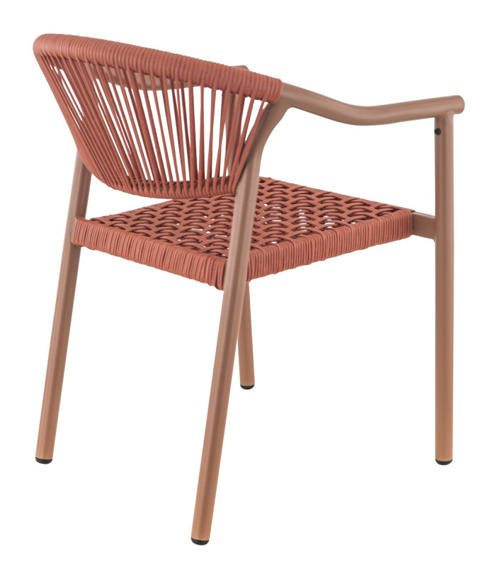 Fauteuil terracotta 76x57x61 cm Denia